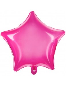 Balão Estrela Transparente Rosa